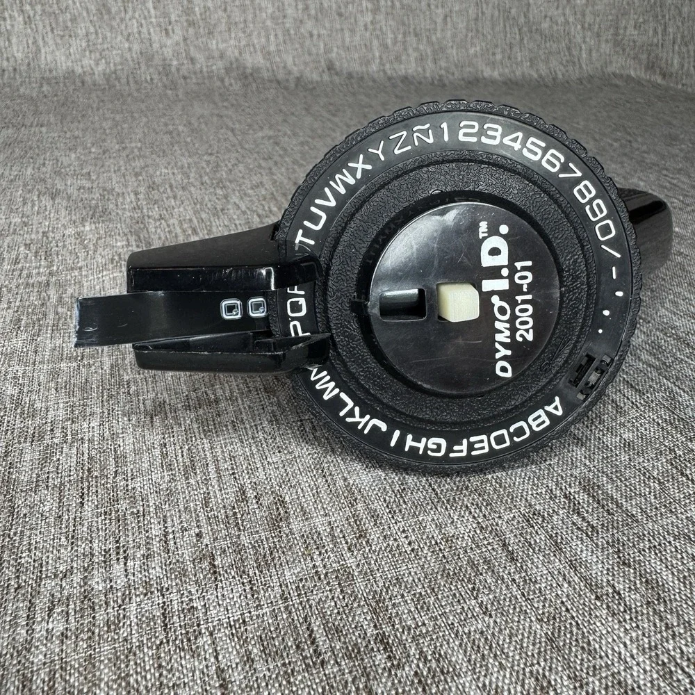 Vintage DYMO I.D. 2001-01 Label Maker Retro Organizing Home Office